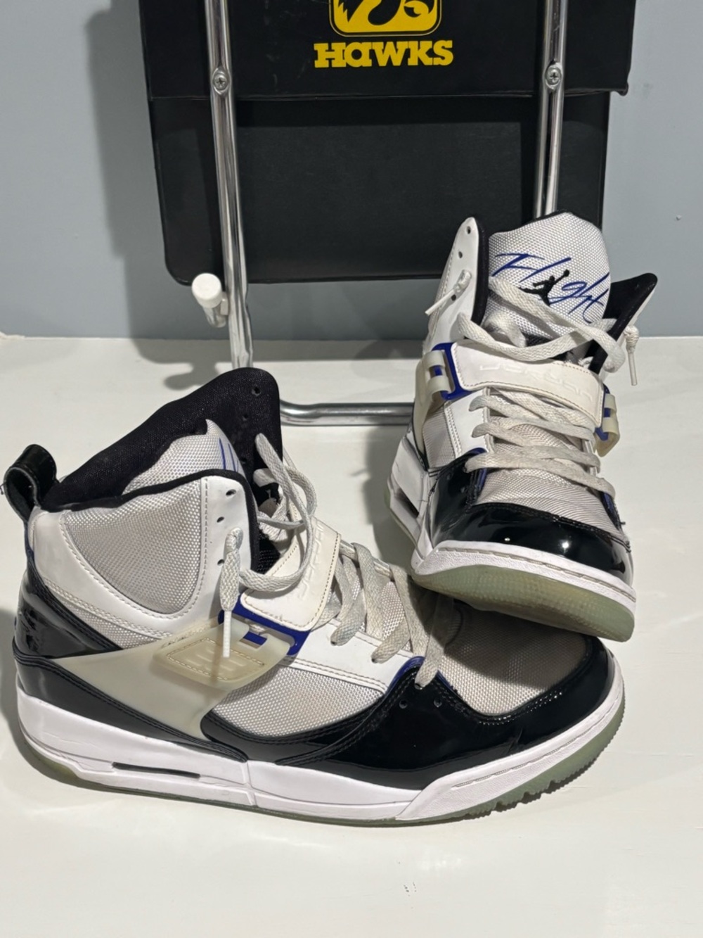Jordan Flight 45 High Concord White/Black Sneaker High Top DC2571-100 Men 10.5